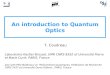 An introduction to Quantum Optics