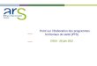 Point sur l’élaboration des programmes territoriaux de santé (PTS) CRSA - 28 juin 2012