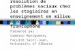 Présenté par : Cameron Montgomery Facult é Saint-Jean, University of Alberta