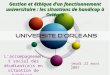 Gestion et éthique d’un fonctionnement universitaire : les situations de handicap à Orléans