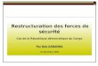 Restructuration des forces de sécurité Cas de la République démocratique du Congo Par Bob KABAMBA