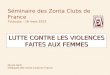 Séminaire des Zonta Clubs de France Toulouse – 16 mars 2013