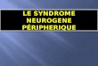 Le syndrome  neurogene péripherique