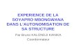 EXPERIENCE DE LA SOYAPRO MBONGWANA DANS L’AUTONOMISATION DE SA STRUCTURE