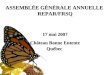 ASSEMBLÉE GÉNÉRALE ANNUELLE  REPAR/FRSQ
