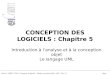 CONCEPTION DES LOGICIELS : Chapitre 5
