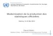 Modernisation de la production des statistiques officielles Niamey, 13-15 Mai 2014