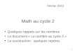 Math au cycle 2