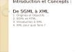 Introduction et Concepts :  De SGML à XML