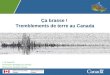 ‡ a brasse !  Tremblements de terre au Canada