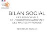 BILAN SOCIAL DES PERSONNELS  DE L’EDUCATION NATIONALE  DES HAUTES-PYRENEES