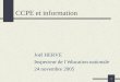 CCPE et information