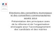 Elections des conseillers municipaux et des conseillers communautaires MARS 2014