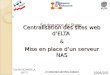 Centralisation des sites web d’ELTA  & Mise en place d’un serveur NAS