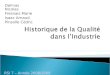 Historique de la Qualité dans l’Industrie