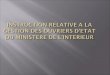 INSTRUCTION RELATIVE A LA GESTION DES OUVRIERS D’ETAT DU MINISTERE DE L’INTERIEUR