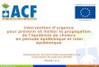Financement  Service dâ€™Aide Humanitaire   la Commission Europ©enne (ECHO) PHASE I & II
