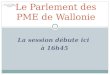 Le Parlement des PME de Wallonie