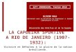 LA CAPOEIRA SPORTIVE  A RIO DE JANEIRO (1907-1932):