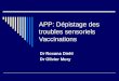 APP: Dépistage des troubles sensoriels Vaccinations