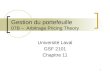 Gestion du portefeuille 07B –  Arbitrage Pricing Theory
