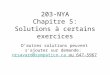 203-NYA Chapitre 5: Solutions à certains exercices