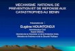 MECANISME  NATIONAL DE PREVENTION ET DE REPONSE AUX CATASTROPHES AU BENIN