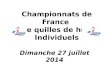 Championnats de France  de  quilles de  huit Individuels