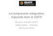 La composante intégration régionale dans le SSATP