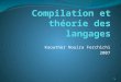 Compilation et théorie des langages