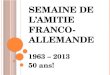 SEMAINE DE Lâ€™AMITIE  FRANCO-ALLEMANDE