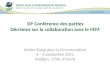 10 e  Conférence des parties Décisions sur la collaboration avec le FEM