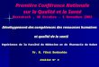Première Conférence Nationale sur la Qualité et la Santé Marrakech , 30 Octobre - 1 Novembre 2002