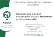 Réussir ses études doctorales et son insertion professionnelle Philippe-Olivier Giroux  Président du CNCS-FEUQ Colloque  FQPPU Montréal  22 et 23 mars 2007