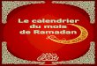 Le Calendrier du mois de Ramadan