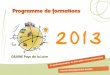 Programme de formation du GRAINE Pays de la Loire 2013