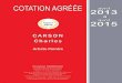 DROUOT COTATION - PARIS - COTATION AGRÉÉE 2013 - 2015 - MAÎTRE CHARLES CARSON