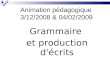 grammaire et production ecrit