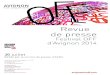 Revue de presse - festival OFF d'Avignon - 20 juillet 2014