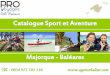 Catalogue Activités Groupes Baléares - Sport & Aventure Majorque