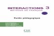 Guide pédagogique Interactions 3