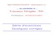 Algébre TD (Partie 1)