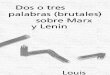 Althusser - Dos o Tres Palabras Brutales Sobre Marx y Lenin