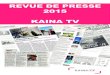 Revue de presse kaina tv 2015