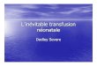 L'inévitable transfusion néonatale