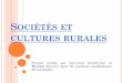 Sociétés et cultures rurales