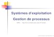 Systèmes d'exploitation Gestion de processus