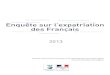 enquête sur l'expatriation des Français – mai 2013