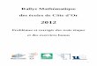 Rallye Mathématique des écoles de Côte d'Or