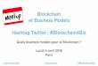 Meetup Blockchain & Business Models : quel avenir ?